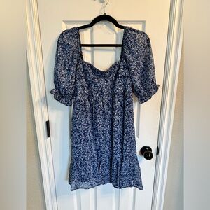 Blue floral dress
